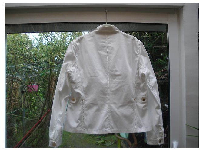 Burberry Jacke Weiß Baumwolle - Ansicht 4