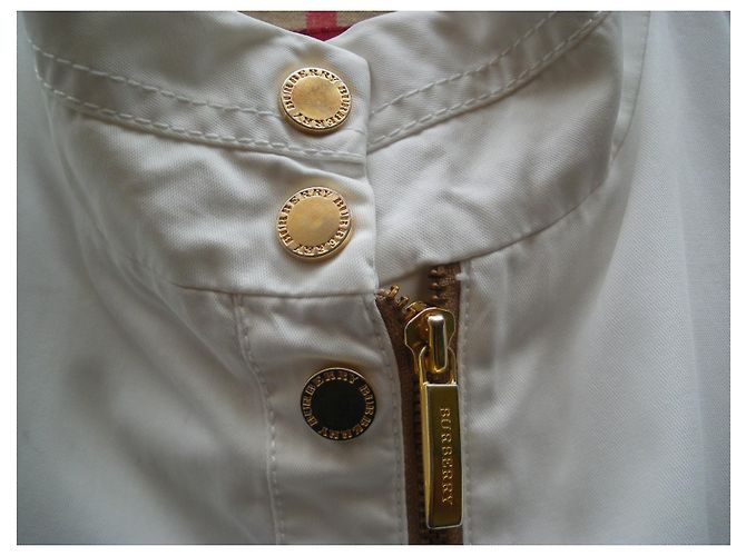 Burberry Jacke Weiß Baumwolle - Ansicht 6