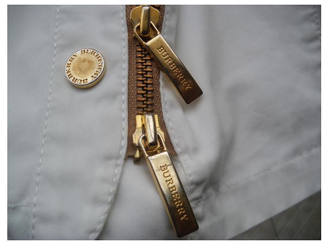 Burberry Jacke Weiß Baumwolle - Ansicht 7