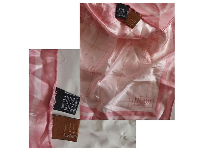 Autre Marque Bufanda de seda Alviero Martini 1ᴬ Clase Geo Classic rosa - vista 3