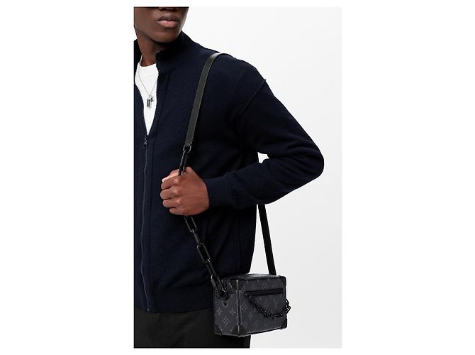 Louis Vuitton Monogram Eclipse Mini Baúl Blando Gris - vista 4