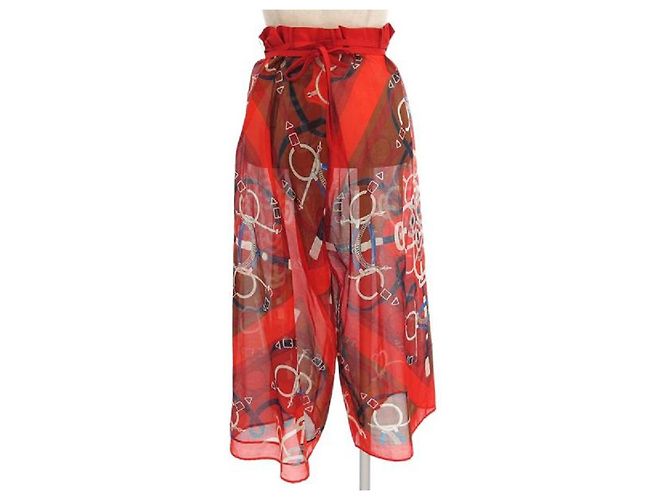 Hermès [Gebraucht] Hermes Hose Rot - Ansicht 3