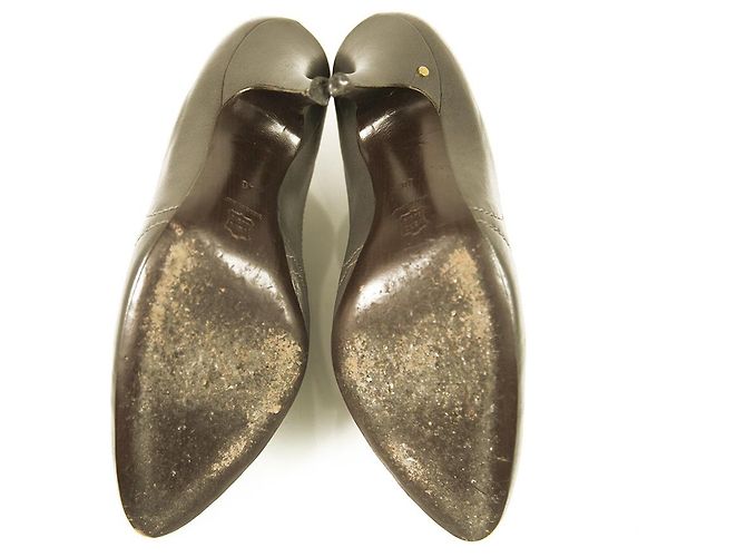 Laurence Dacade Grey Leather Wings High Heels Botines Botines tamaño 40 Gris antracita - vista 3