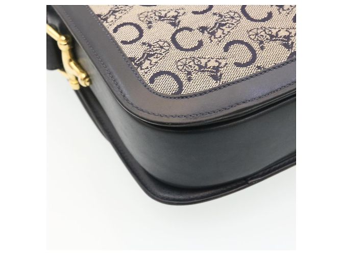 Céline CELINE C Borsa A Tracolla Carrozza Cavallo Macadam Tela Navy Auth 28465 - vista 16