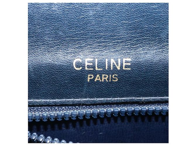 Céline CELINE C Borsa A Tracolla Carrozza Cavallo Macadam Tela Navy Auth 28465 - vista 18