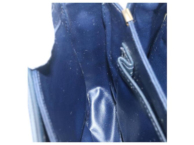 Céline CELINE C Borsa A Tracolla Carrozza Cavallo Macadam Tela Navy Auth 28465 - vista 21