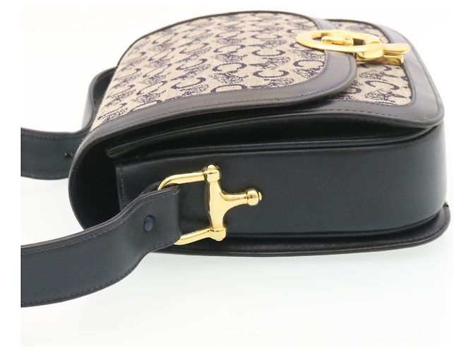 Céline CELINE C Borsa A Tracolla Carrozza Cavallo Macadam Tela Navy Auth 28465 - vista 4
