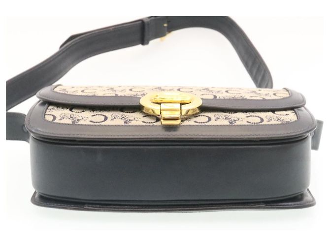 Céline CELINE C Borsa A Tracolla Carrozza Cavallo Macadam Tela Navy Auth 28465 - vista 5