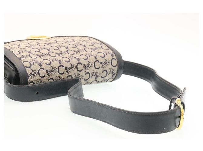Céline CELINE C Borsa A Tracolla Carrozza Cavallo Macadam Tela Navy Auth 28465 - vista 7