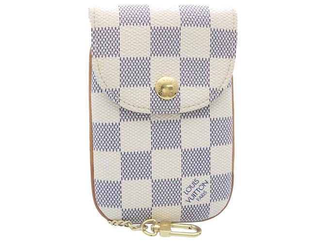 LOUIS VUITTON Damier Azur Etui Telephonne MM Custodia per cellulare LV Auth hs448 - vista 2