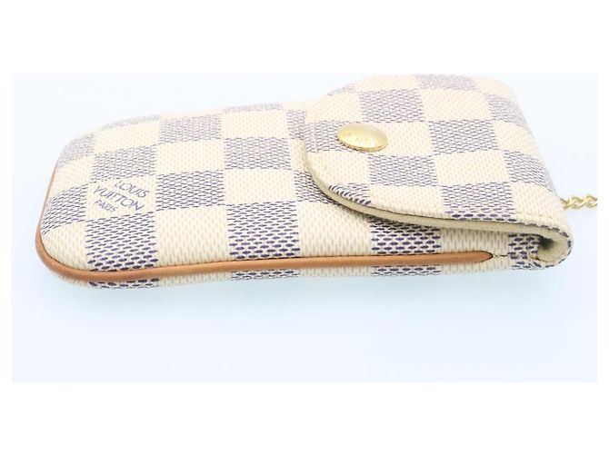 LOUIS VUITTON Damier Azur Etui Telephonne MM Custodia per cellulare LV Auth hs448 - vista 3