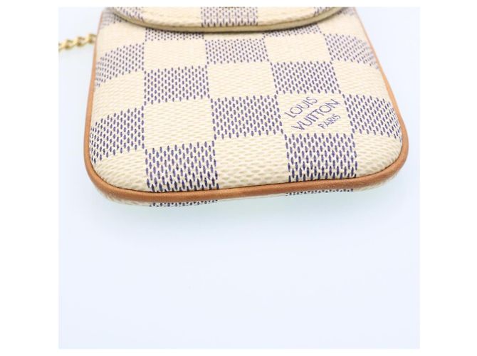 LOUIS VUITTON Damier Azur Etui Telephonne MM Custodia per cellulare LV Auth hs448 - vista 6