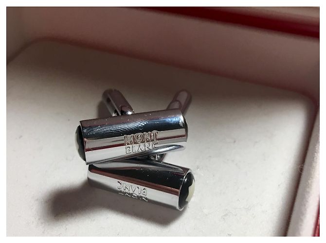 Montblanc silver cufflinks Silver hardware - view 2