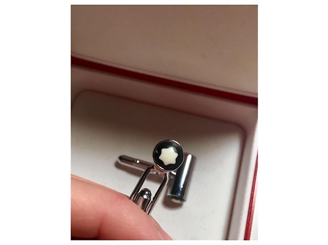 Montblanc silver cufflinks Silver hardware - view 3