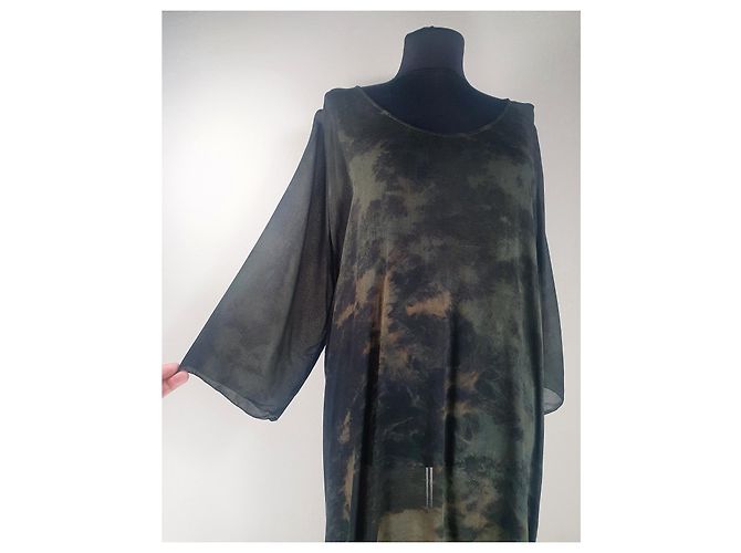 Autre Marque Rabens Saloner Kleid Tunika Grün Viskose - Ansicht 2