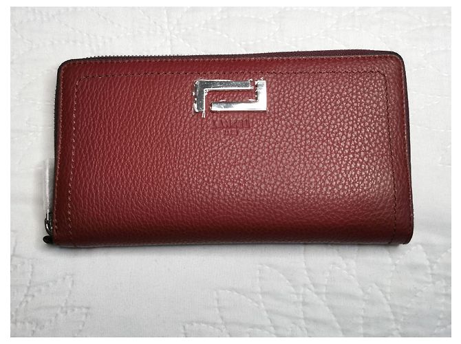 Lancel Zip Continental Wallet Blackcurrant Leather Dark red Silver hardware - view 8