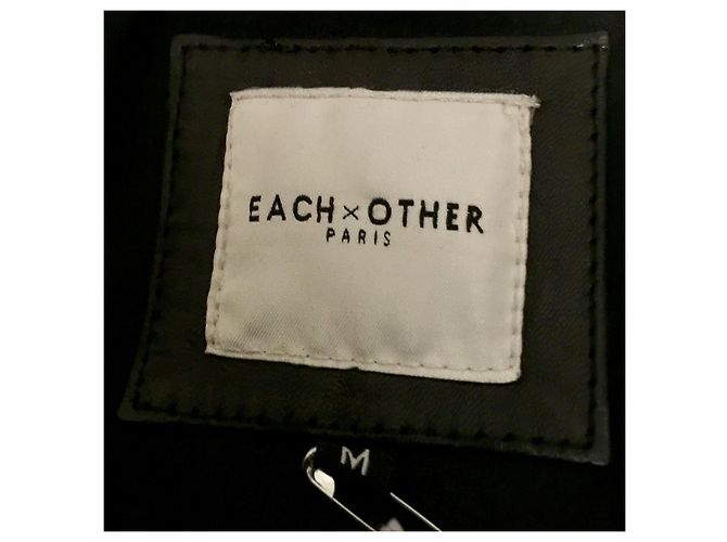 Each X Other Schwarze Lederjacke im Bikerstil - Ansicht 6