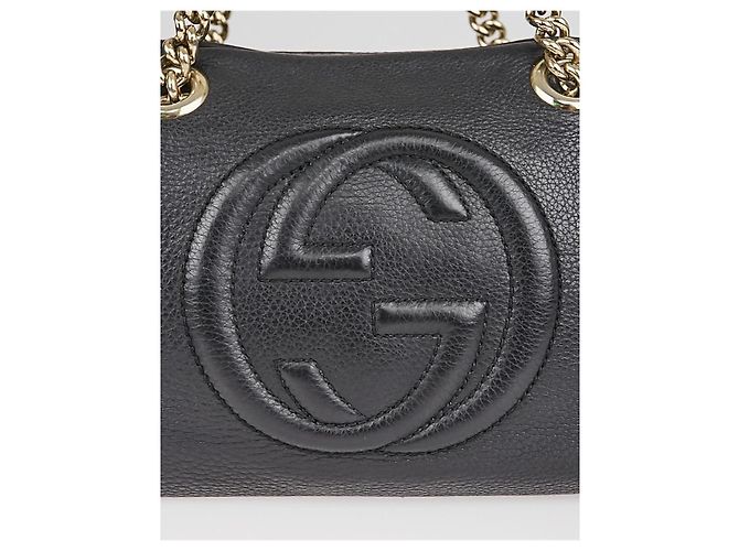 Dionysus Catena Soho in pelle martellata nera Gucci Nero Gold hardware - vista 2