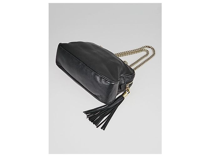 Dionysus Catena Soho in pelle martellata nera Gucci Nero Gold hardware - vista 4