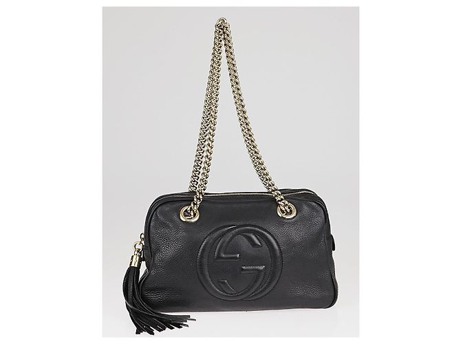 Dionysus Catena Soho in pelle martellata nera Gucci Nero Gold hardware - vista 5