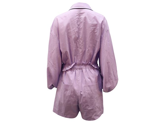 Pelele de pijama con lazada en la cintura Tibi Baptise de algodón morado Púrpura - vista 2