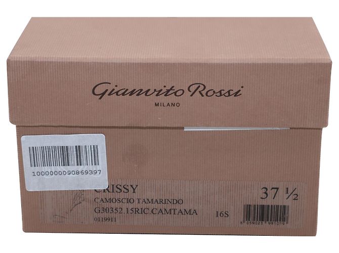 Gianvito Rossi Crissy Lace-Up Stiletto Sandal en Daim Bordeaux - vue 6