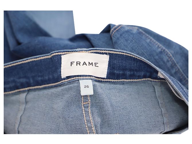 Frame Denim Vaqueros acampanados Frame Le Bardot en denim de algodón azul - vista 3