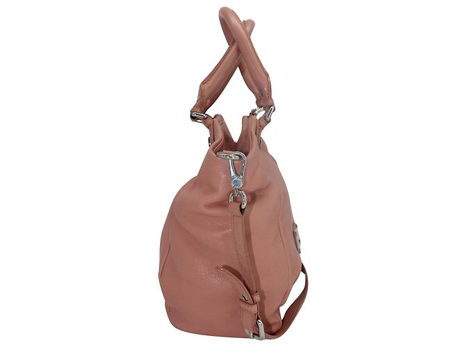 Marc by Marc Jacobs Classic Q Francesca Borsa a Spalla in Pelle Nocciola Rosa Pesca - vista 2