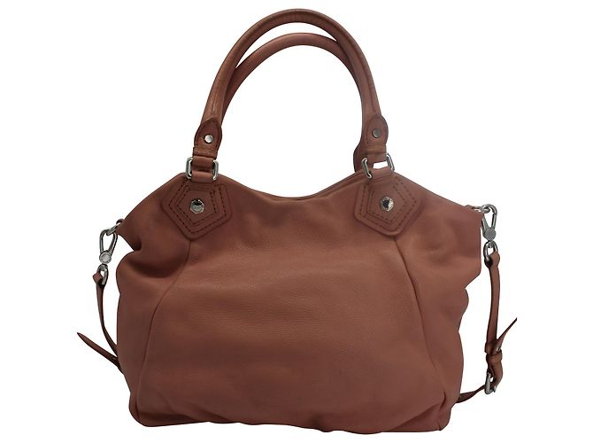 Marc by Marc Jacobs Classic Q Francesca Borsa a Spalla in Pelle Nocciola Rosa Pesca - vista 3