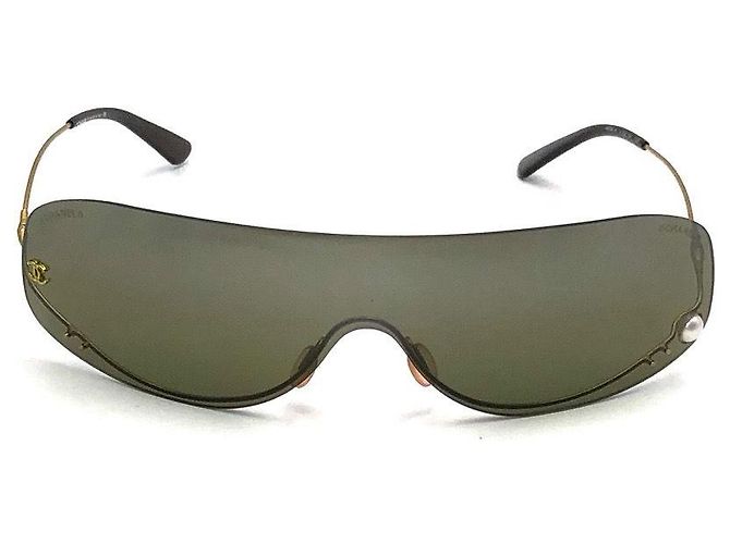 Chanel Sonnenbrille – randlos mit Kunstperle Braun - Ansicht 2