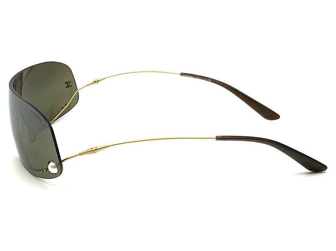 Chanel Sonnenbrille – randlos mit Kunstperle Braun - Ansicht 3