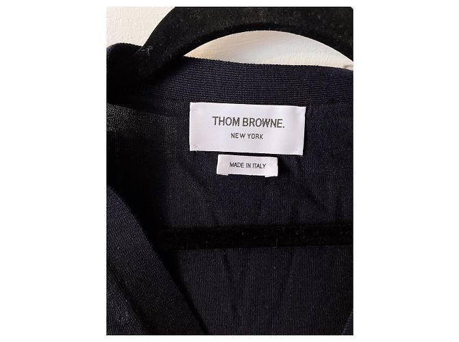 Thom Browne 4-Bar knitted cardigan size2 Navy blue - view 2