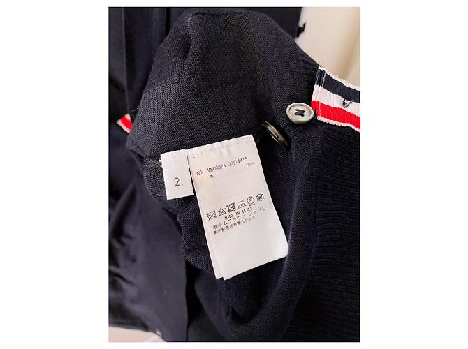 Thom Browne 4-Bar knitted cardigan size2 Navy blue - view 3