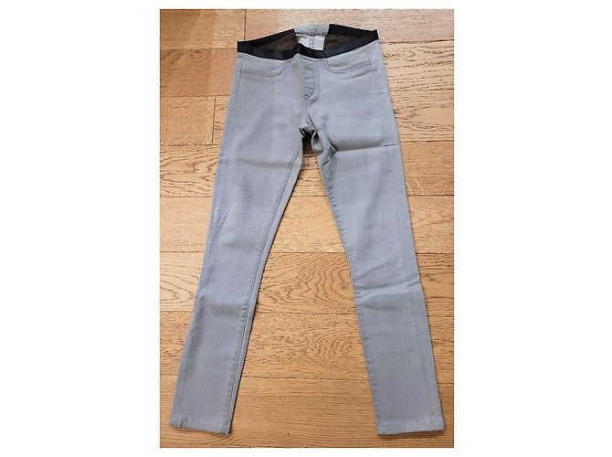 Leggings Helmut Lang grises de algodón - vista 2