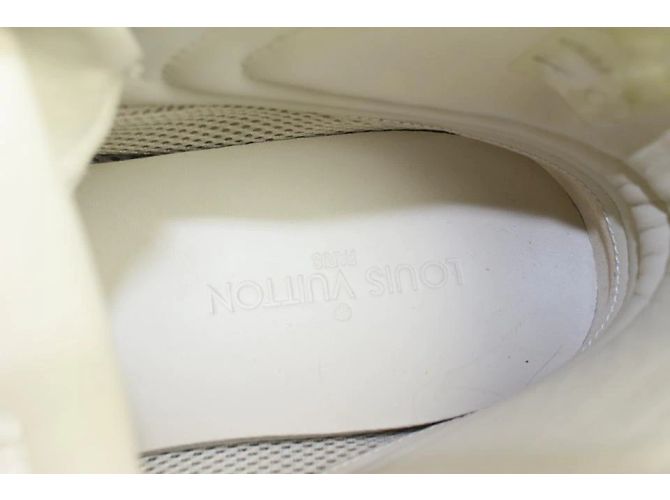 Louis Vuitton men's 8 US Python Ivory Cream High Top Sneaker - view 10