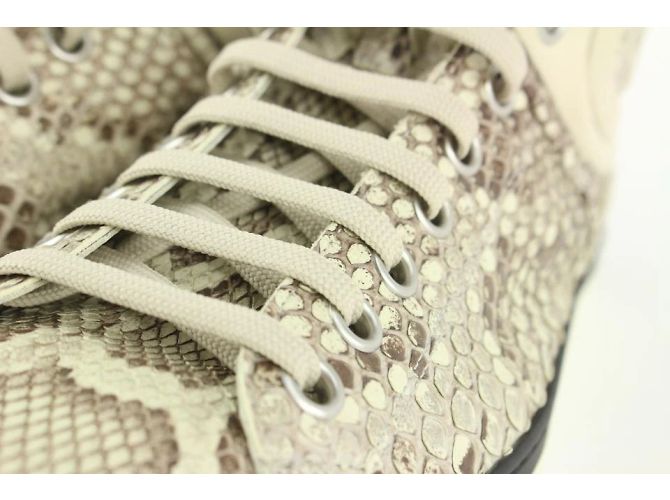 Louis Vuitton men's 8 US Python Ivory Cream High Top Sneaker - view 2