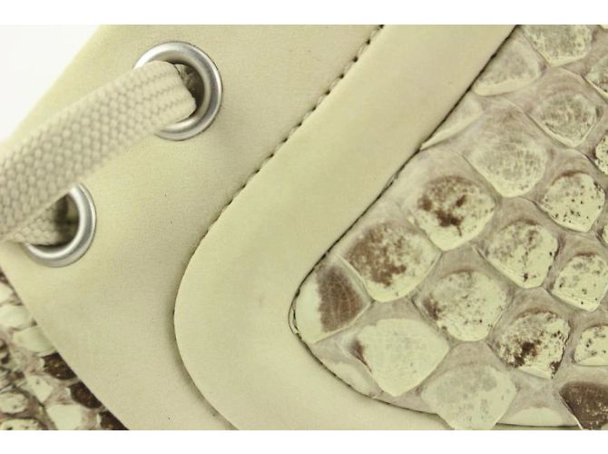 Louis Vuitton men's 8 US Python Ivory Cream High Top Sneaker - view 3