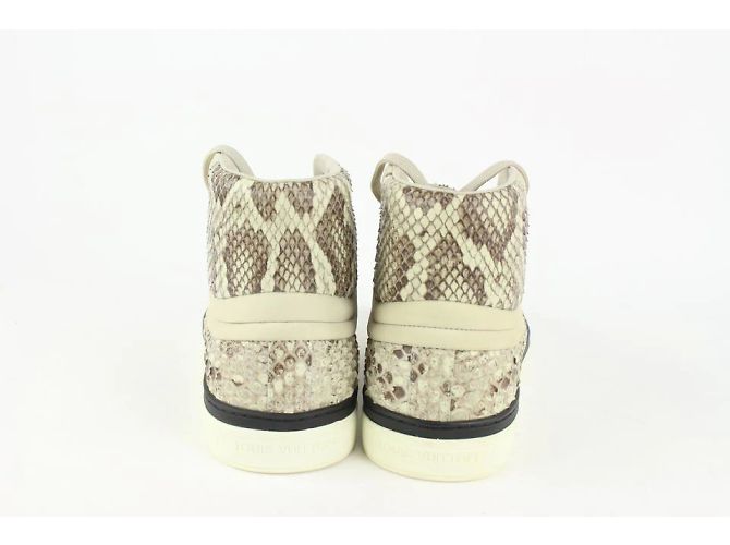 Louis Vuitton men's 8 US Python Ivory Cream High Top Sneaker - view 6