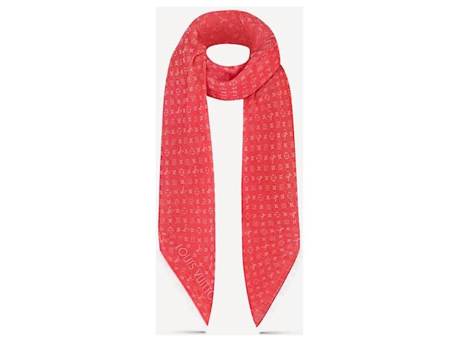 Louis Vuitton Stola LV nano monogramma Rosso - vista 3