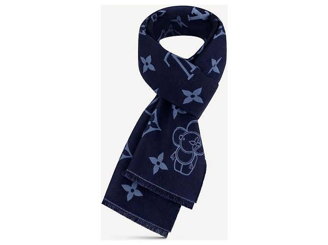 Louis Vuitton LV Vivienne Schal Blau - Ansicht 3