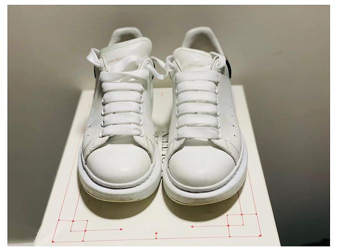 Ténis Alexander McQueen de pele branca Branco - vista 2