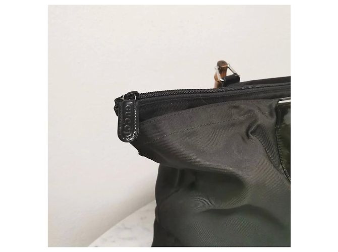 Bamboo Gucci Bambus-Einkaufstasche Schwarz - Ansicht 7