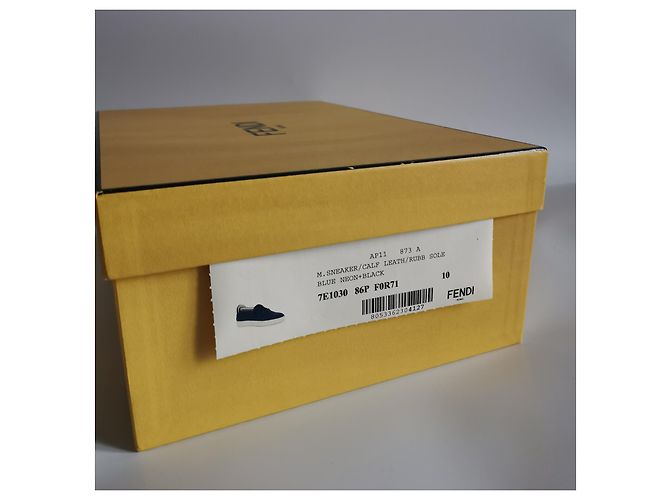 Sneakers slip-on Fendi Blu navy - vista 13