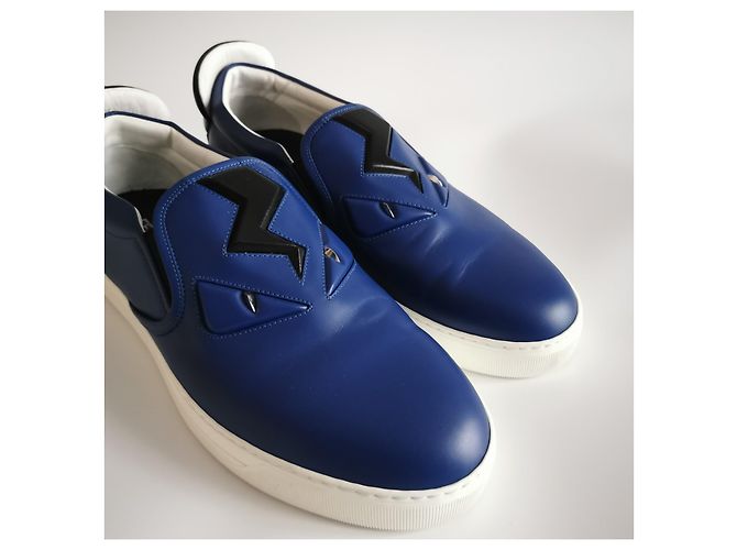 Sneakers slip-on Fendi Blu navy - vista 2