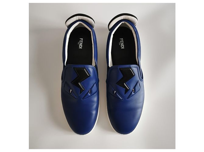 Sneakers slip-on Fendi Blu navy - vista 7