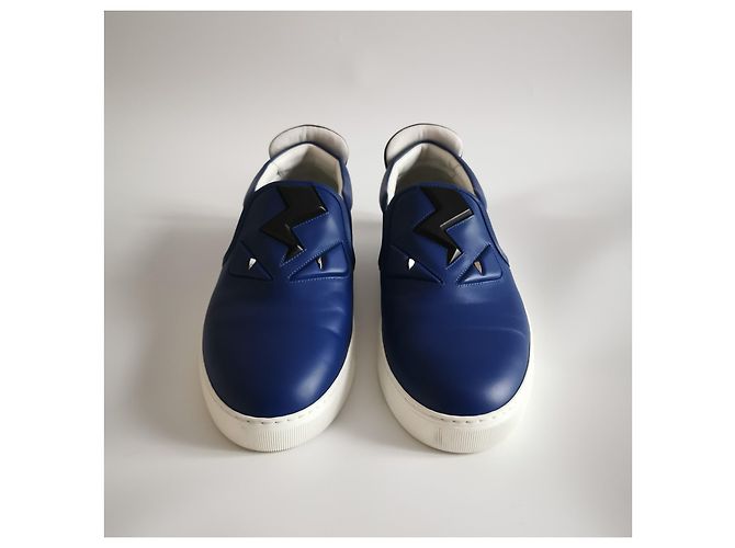 Sneakers slip-on Fendi Blu navy - vista 8