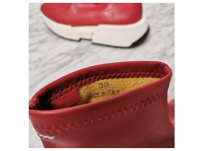 Maison Martin Margiela Sneakers alte MM6 piattaforma Rosso - vista 10