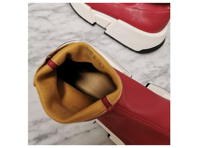 Maison Martin Margiela Sneakers alte MM6 piattaforma Rosso - vista 11