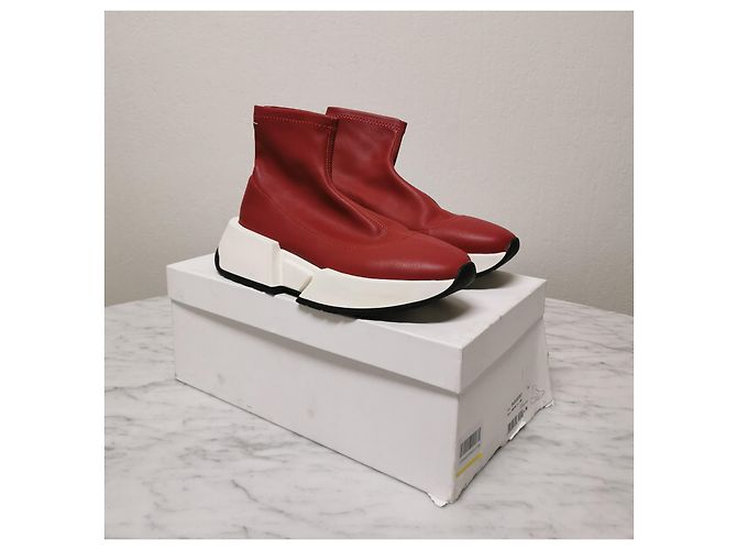 Maison Martin Margiela Sneakers alte MM6 piattaforma Rosso - vista 12