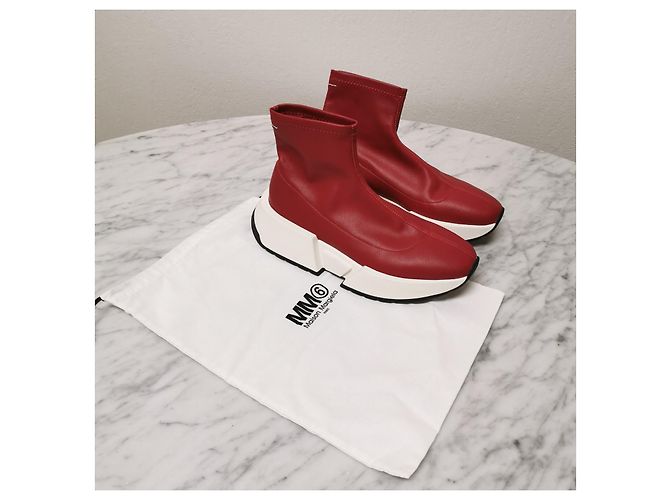 Maison Martin Margiela Sneakers alte MM6 piattaforma Rosso - vista 2